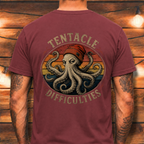 Tentacle Difficulties Back Print Tee