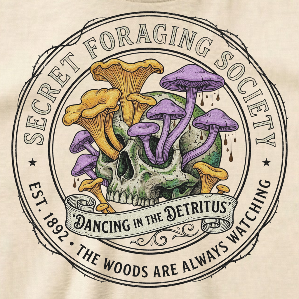Technicolor Skull Foraging Society T-Shirt