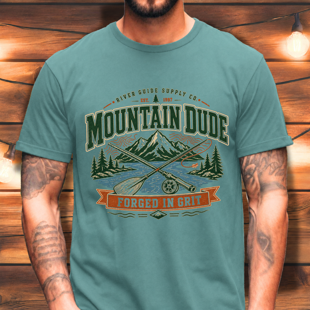 River Guide Mountain Dude Tee