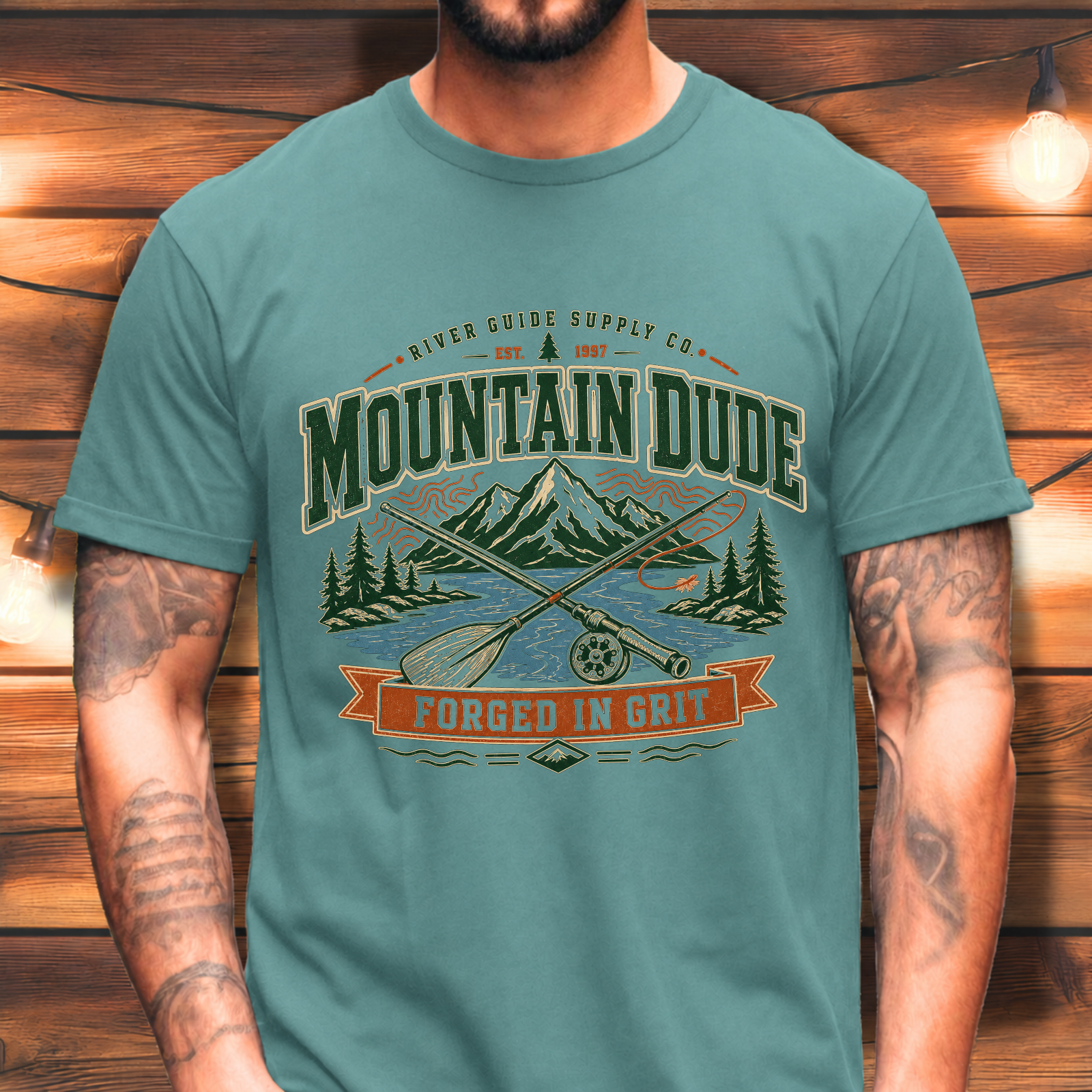 River Guide Mountain Dude Tee