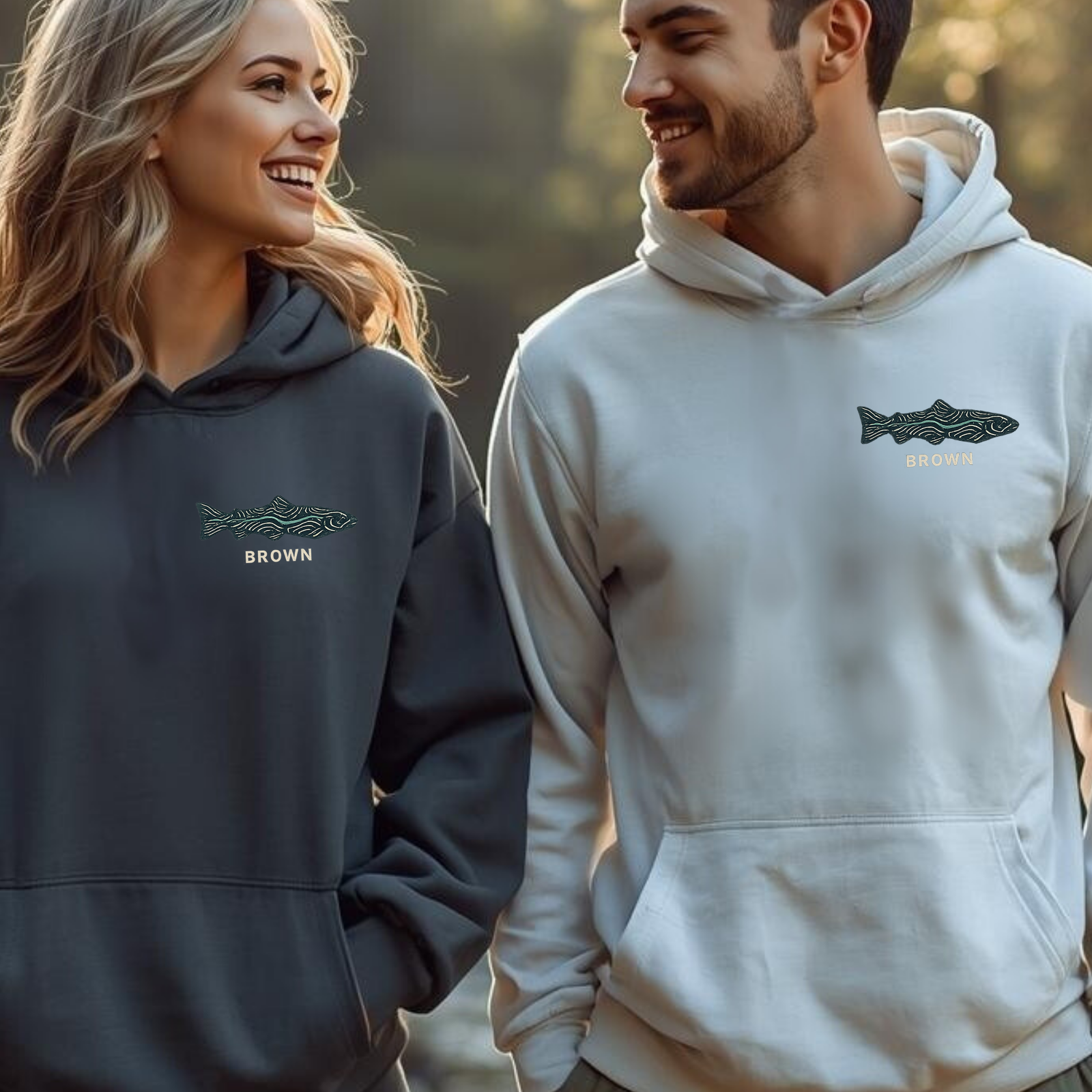 Brown Trout Topography Hoodie