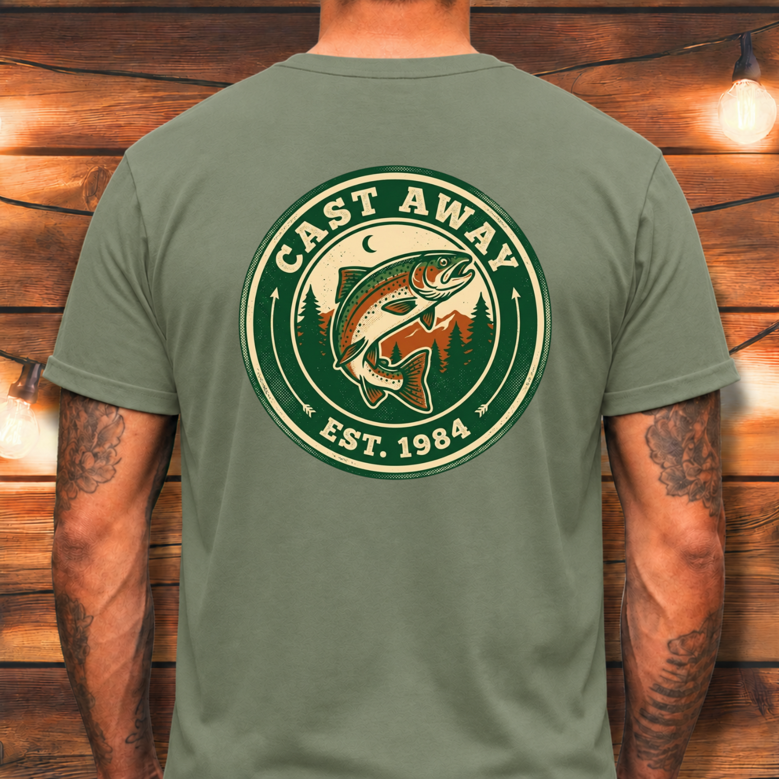 Cast Away Fishing Logo T-Shirt