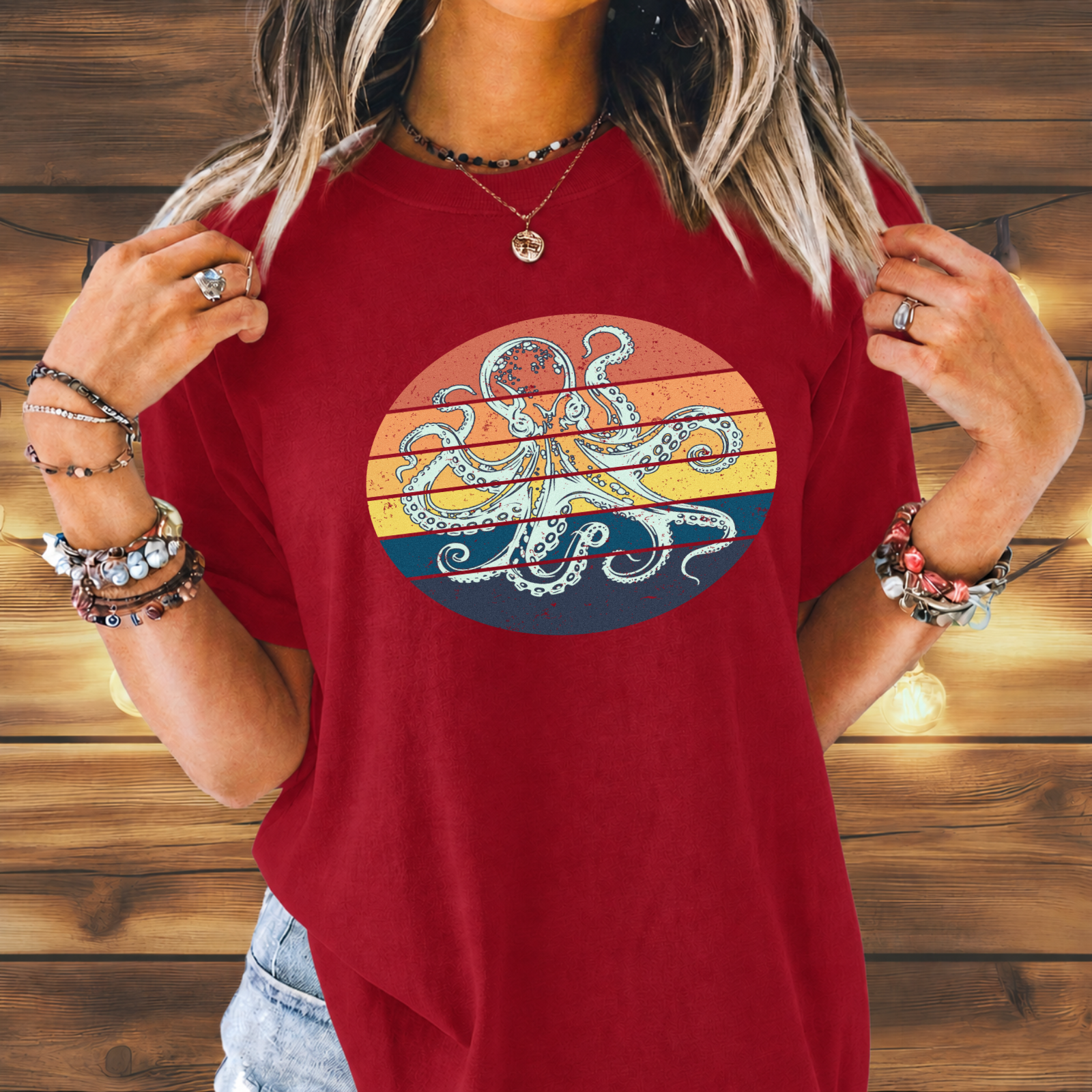 Octopus Sunset Tee