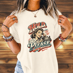 Hold Please Retro Pinup Tee