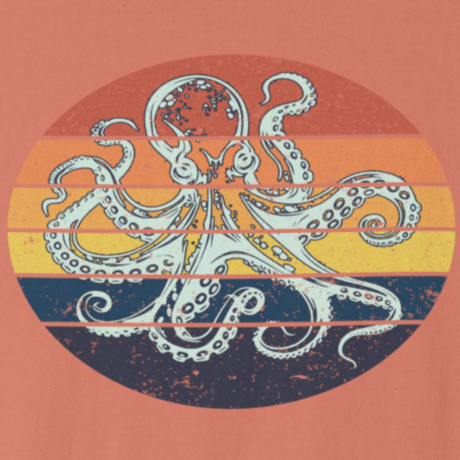 Octopus Sunset Tee