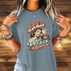 Hold Please Retro Pinup Tee