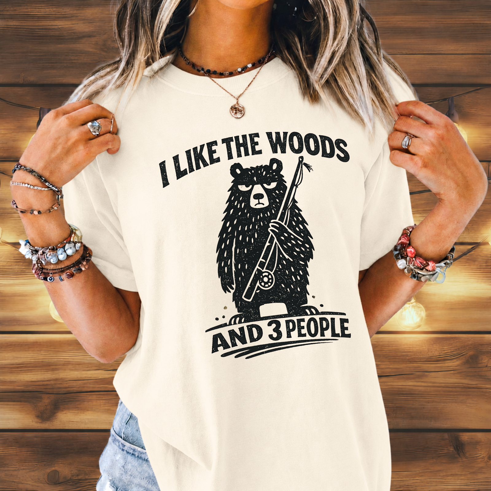 I Like the Woods and 3 People T-Shirt
