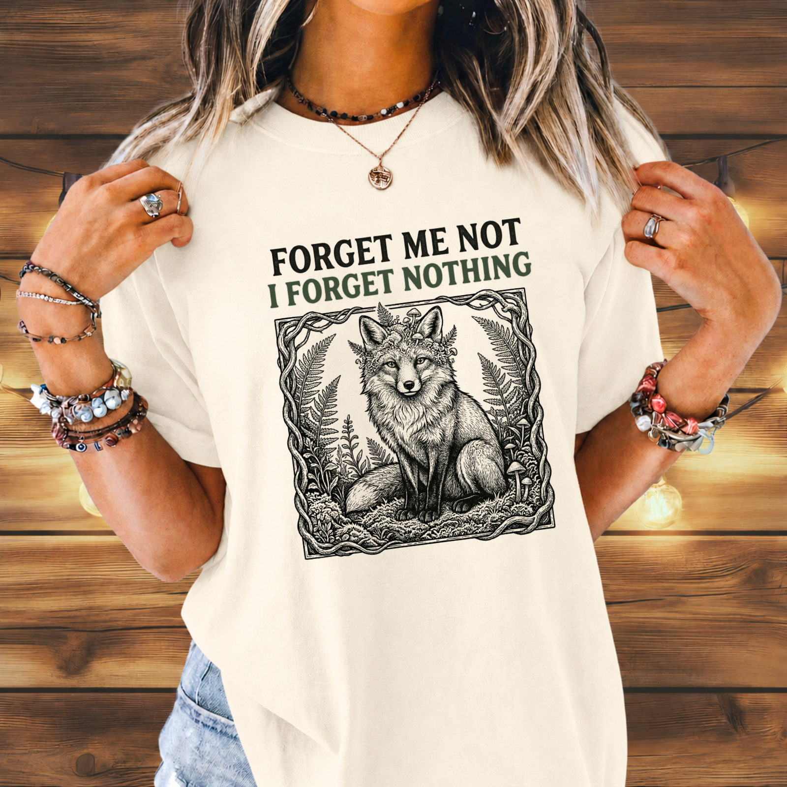 Forget Me Not Fox Tee
