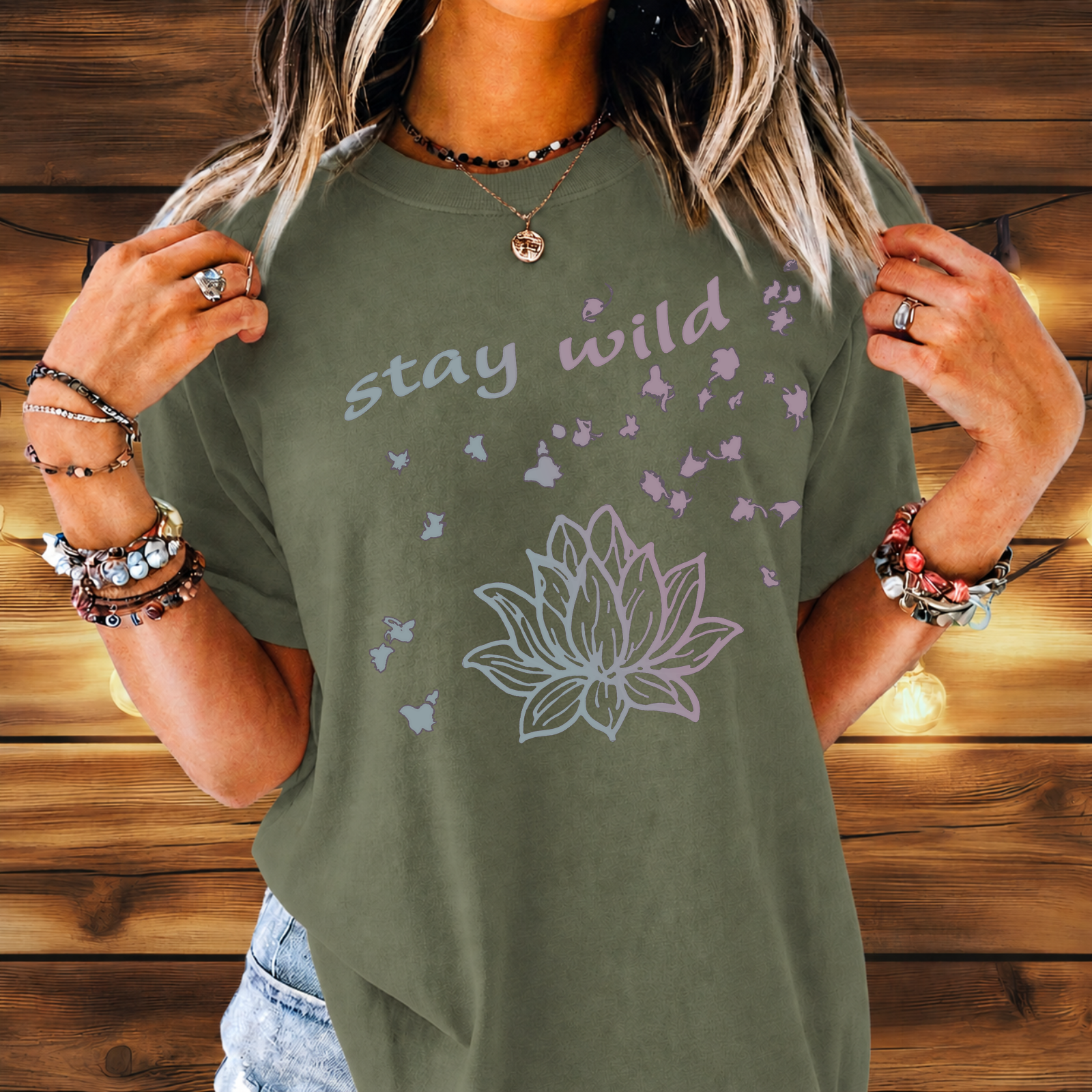 Stay Wild Lotus Tee