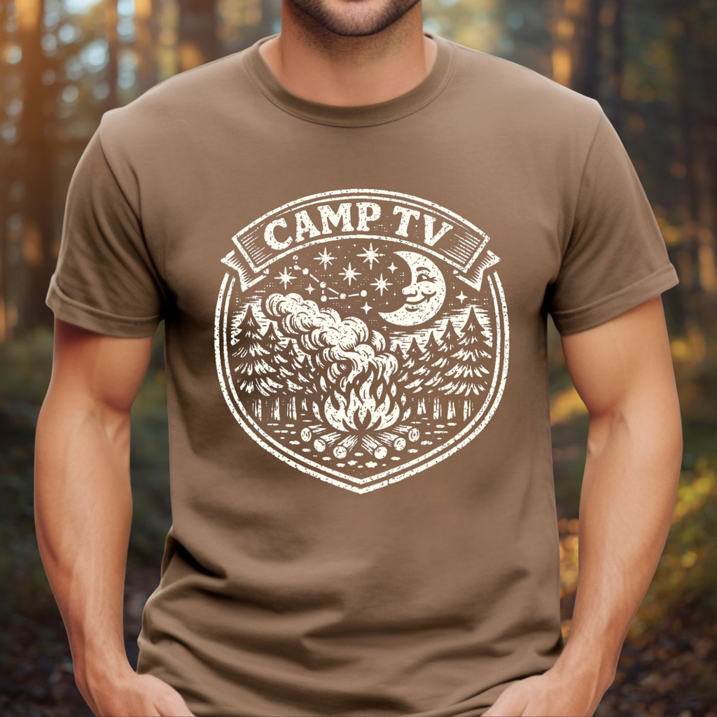 Camp TV Linocut T-shirt