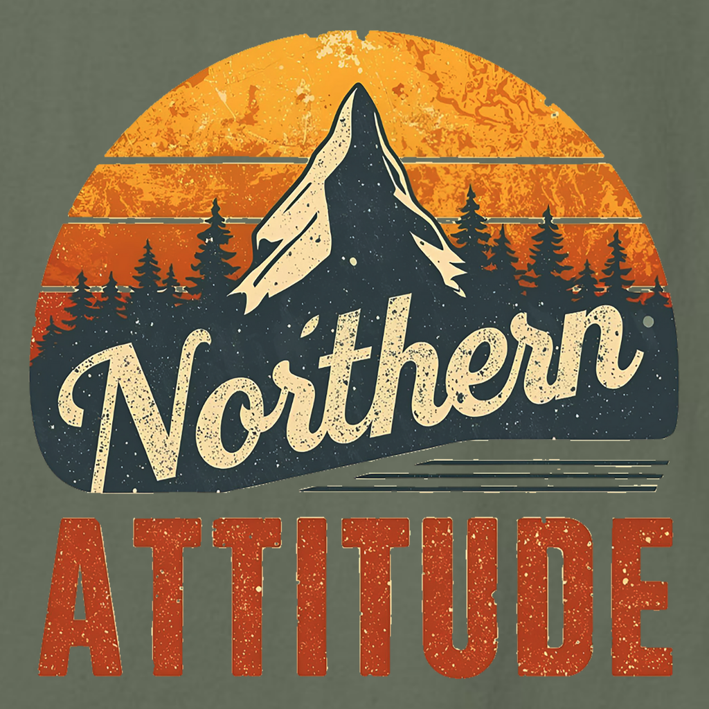 Northern Attitude Retro Mountain T-Shirt | Comfort Colors Graphic Tee