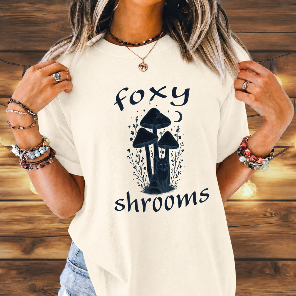 Foxy Shrooms Vintage Tattoo T-Shirt