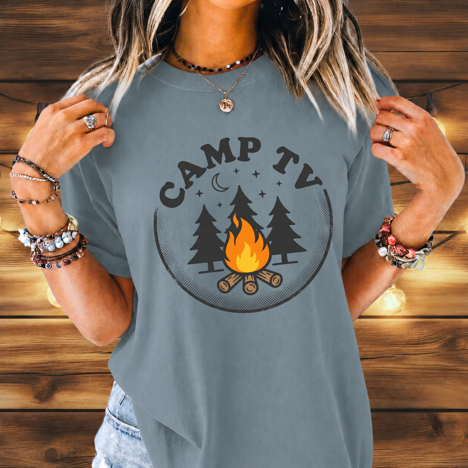 Camp TV Static Tee