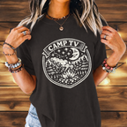 Camp TV Linocut T-shirt