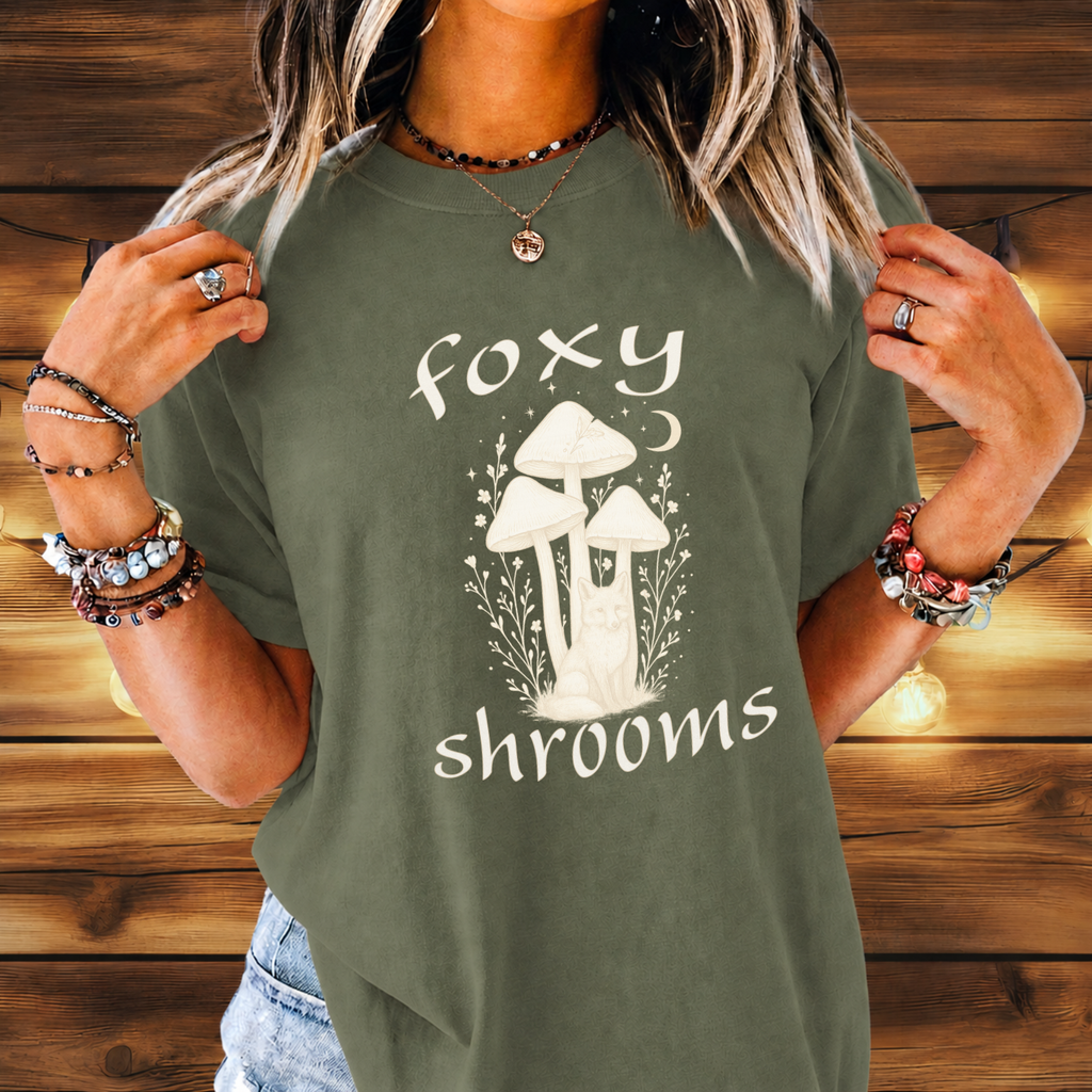 Foxy Shrooms Vintage Tattoo T-Shirt