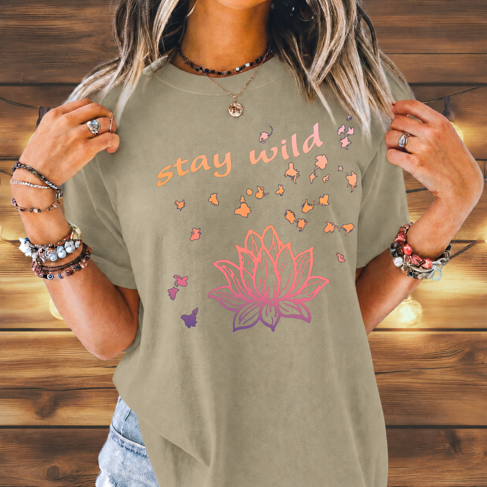 Stay Wild Lotus Tee