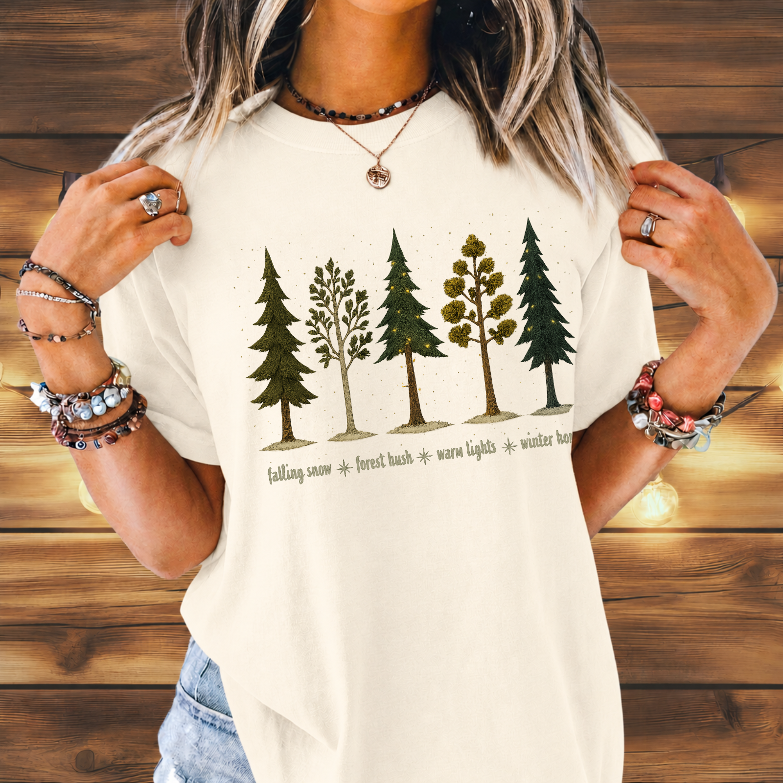 Lights in the Forest Tee