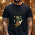 Ride or Die Skeleton Sledding T-Shirt — Vintage Winter Snow Sled Tee