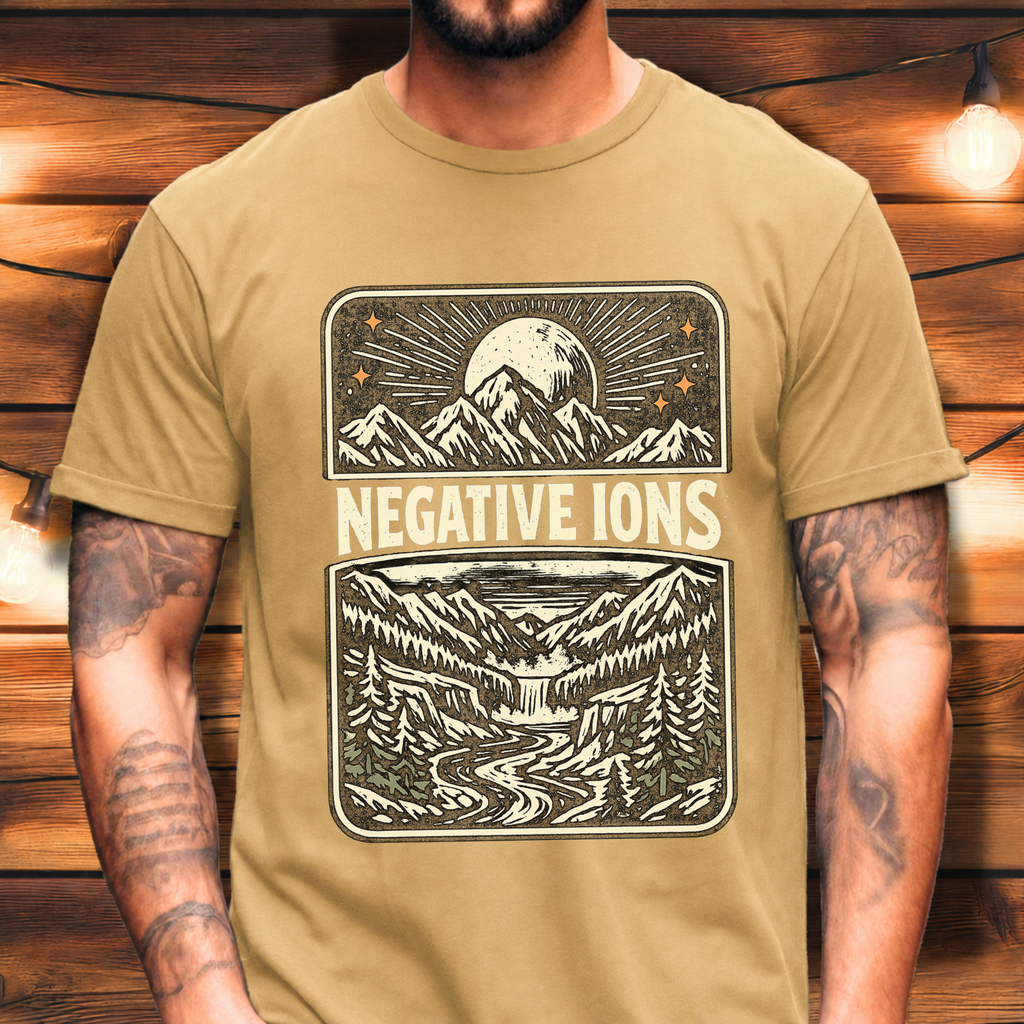 Negative Ions Mountain Moon Tee