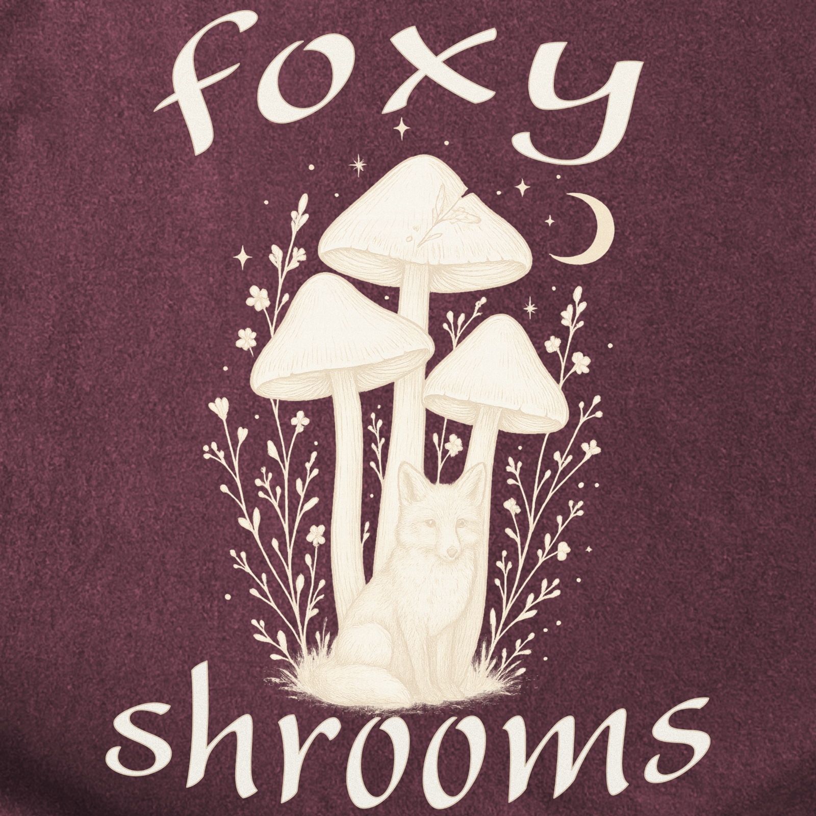 Foxy Shrooms Vintage Tattoo T-Shirt