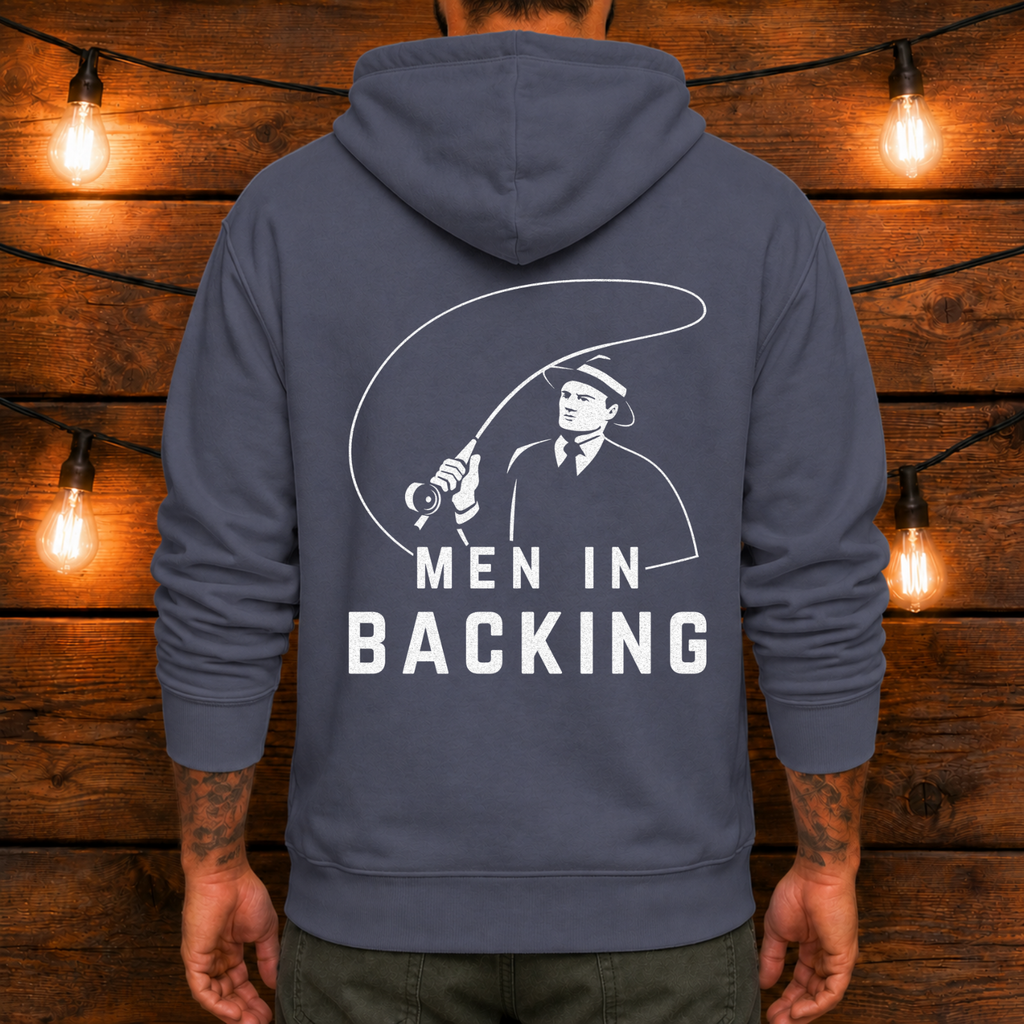 Men in Backing Hoodie (Front + Back)