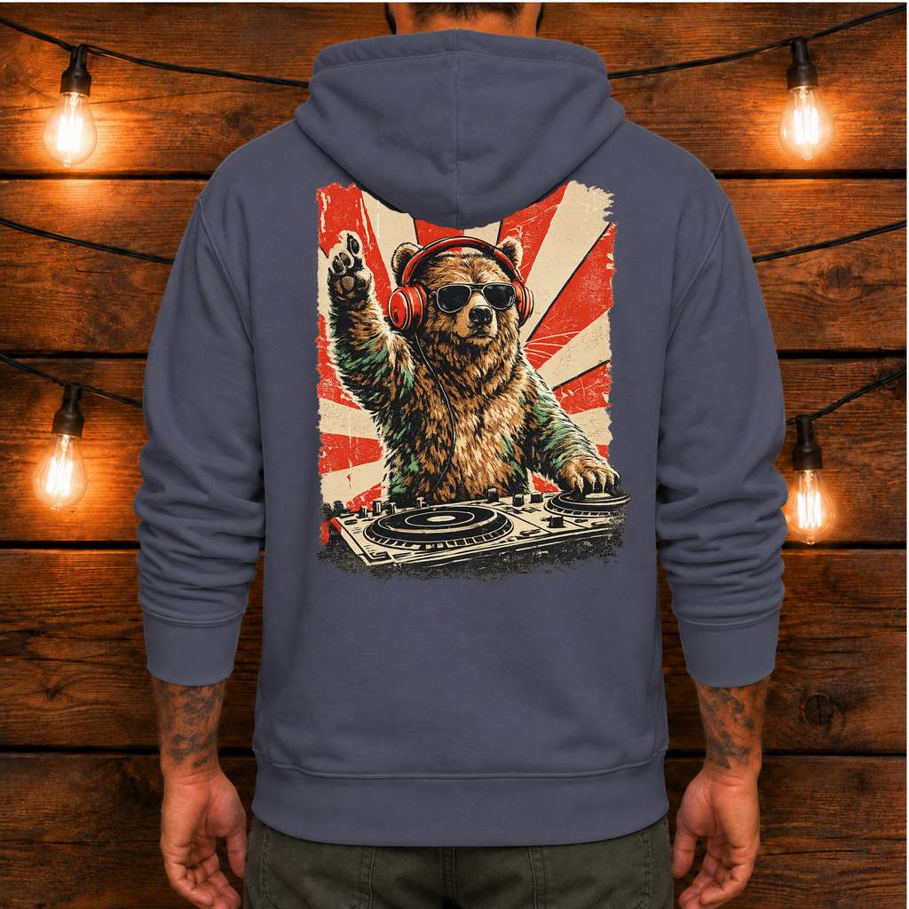 Bear at the Turntable Hoodie