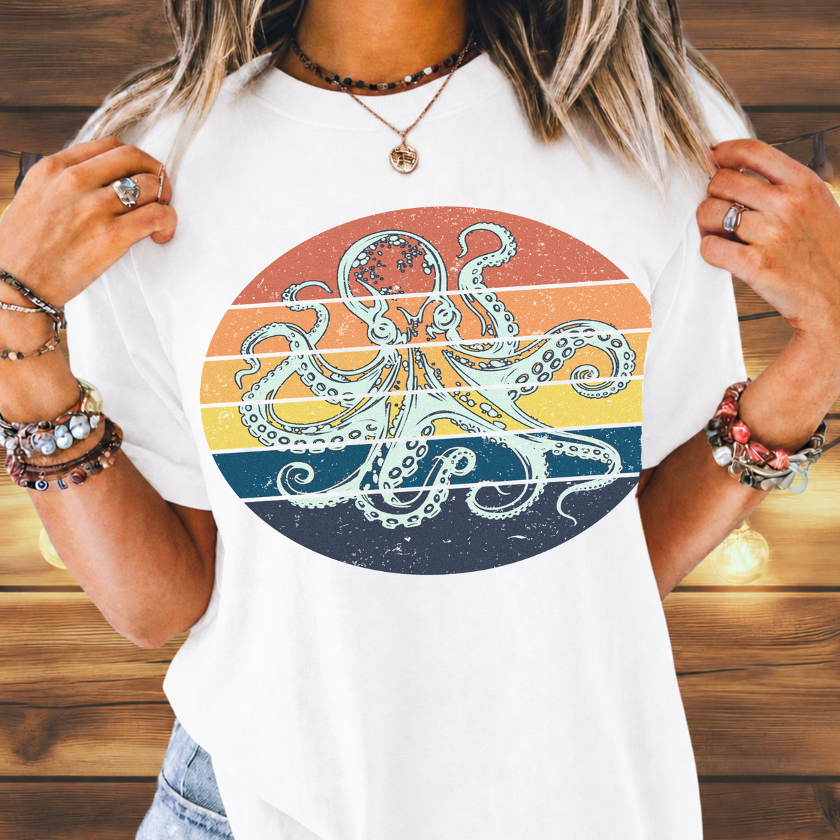 Octopus Sunset T-shirt
