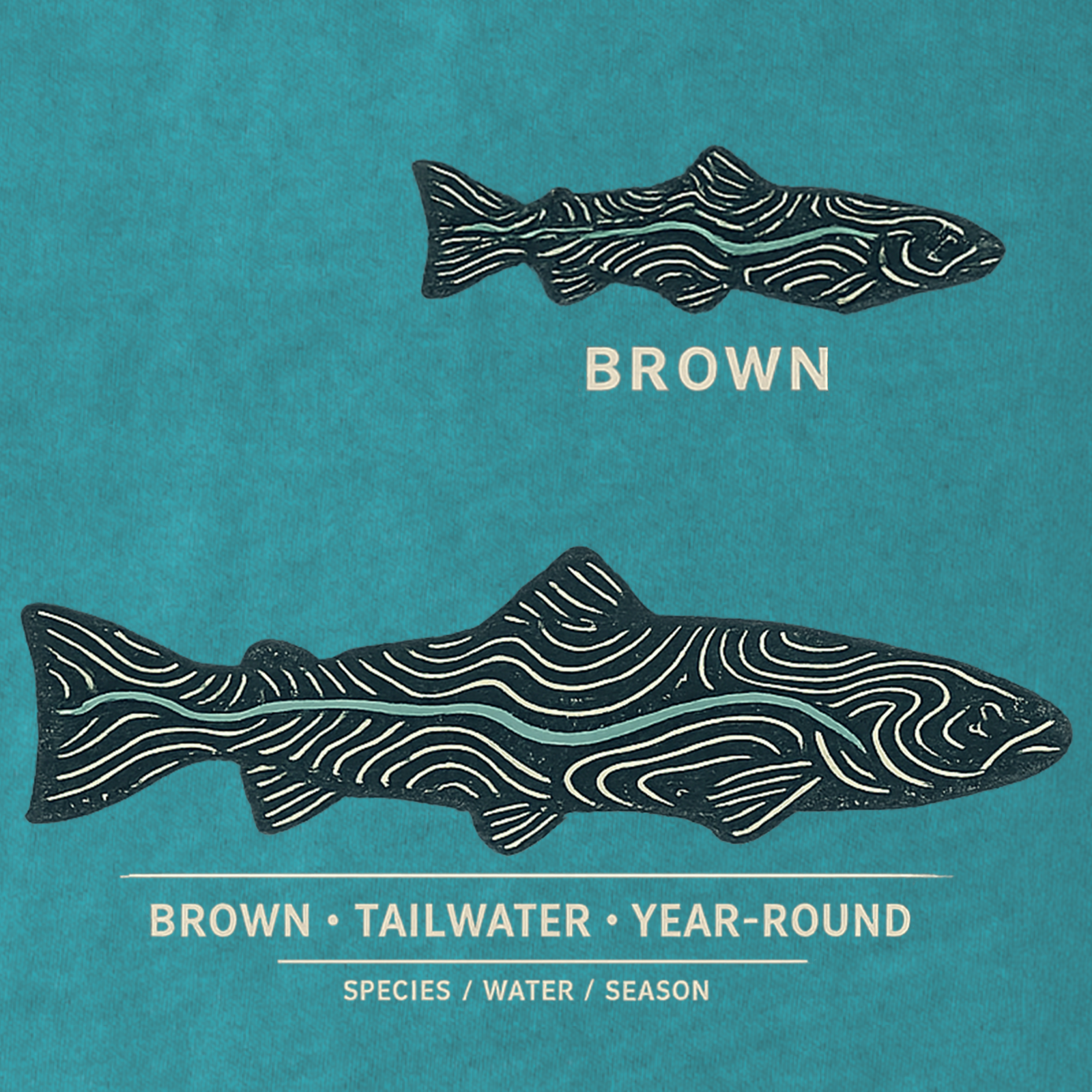 Brown Trout Topography Hoodie