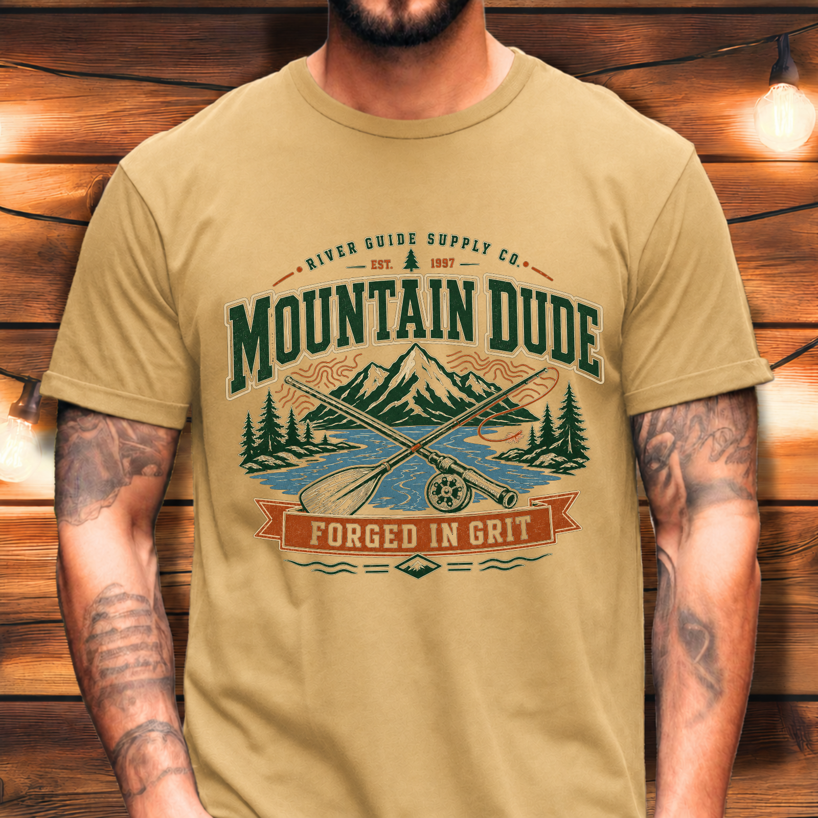 River Guide Mountain Dude Tee
