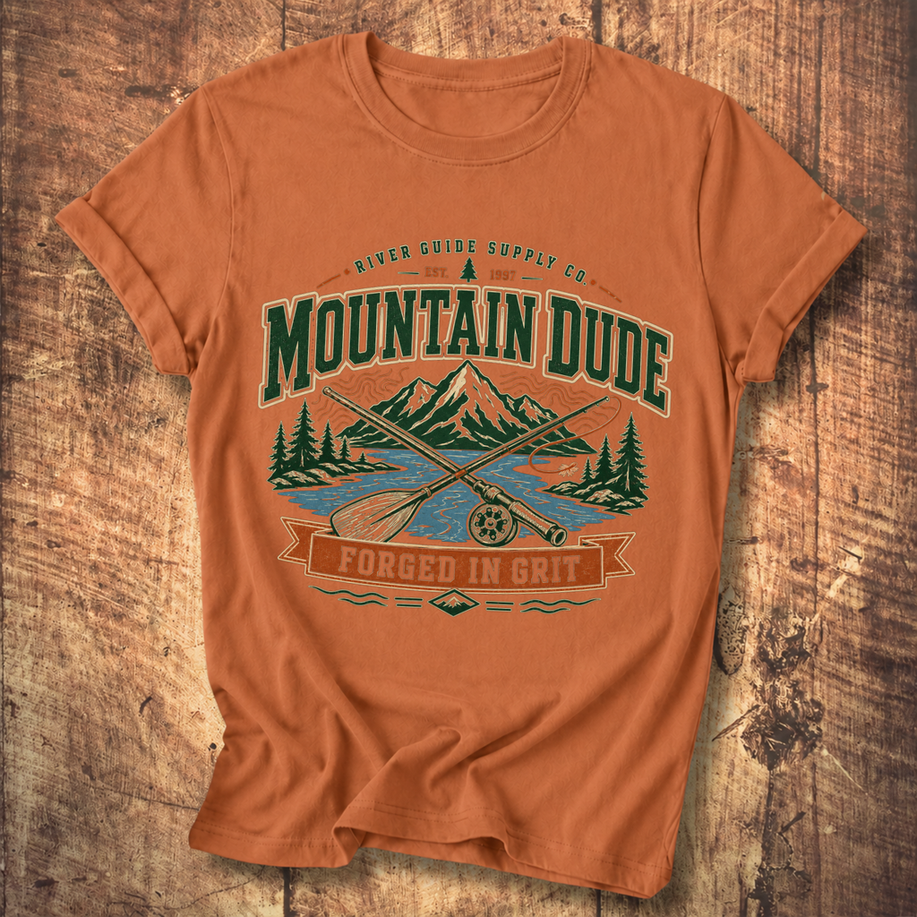 River Guide Mountain Dude Tee