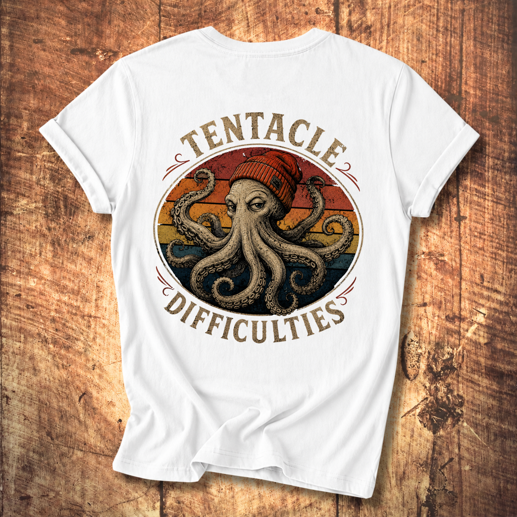 Tentacle Difficulties Back Print Tee