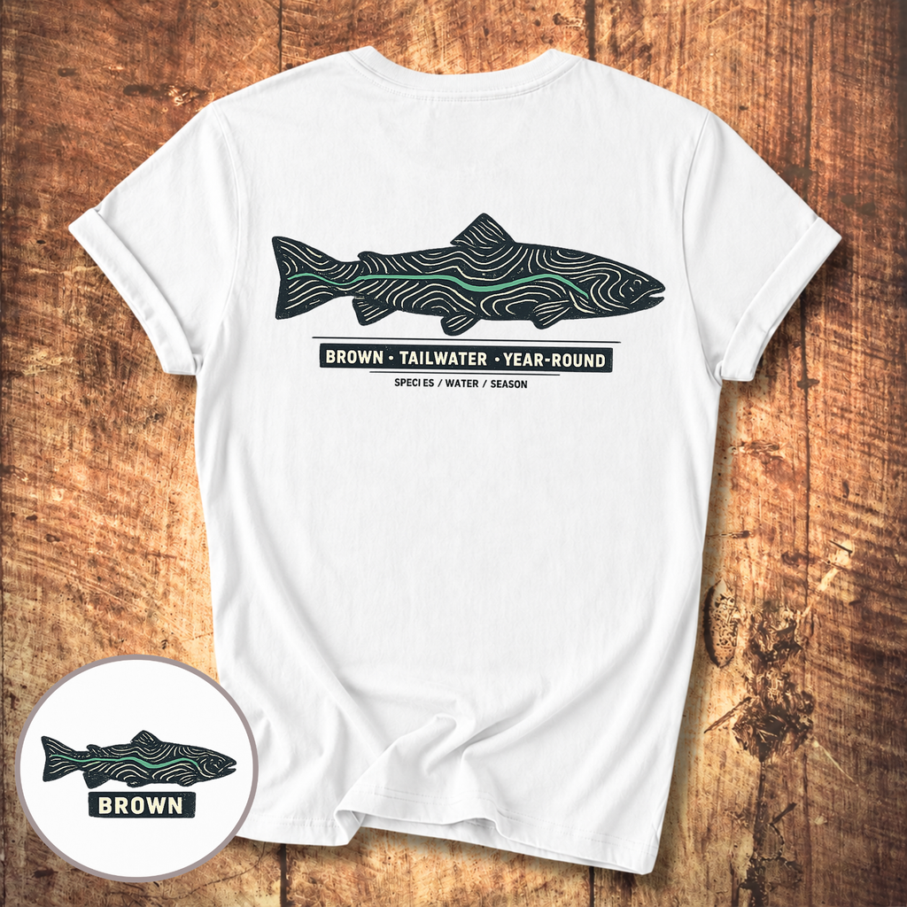 Brown Trout Topography T-Shirt