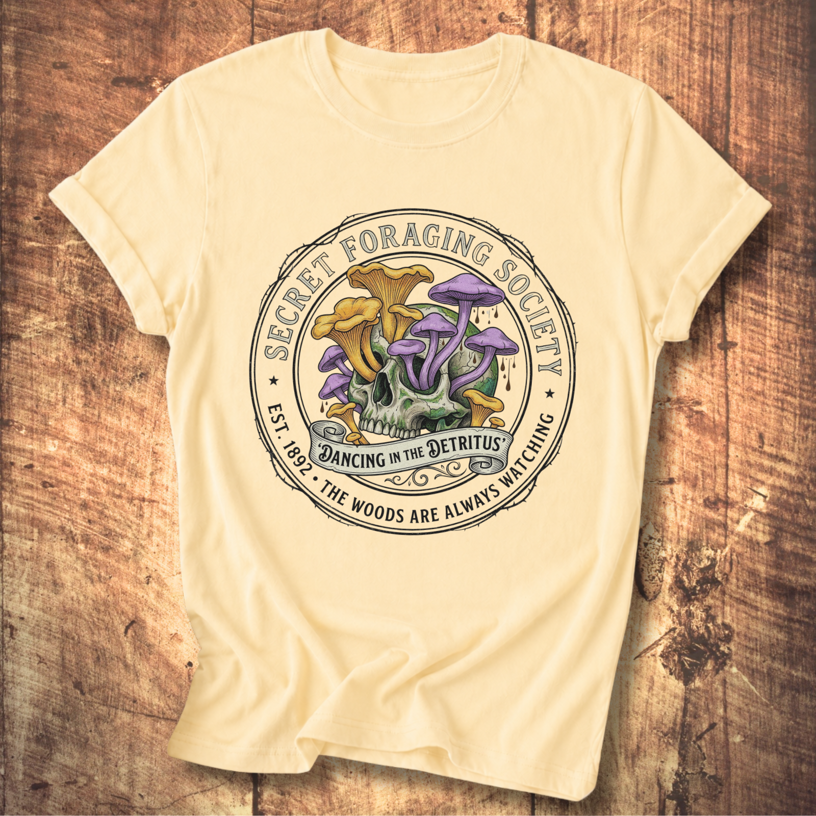 Technicolor Skull Foraging Society T-Shirt