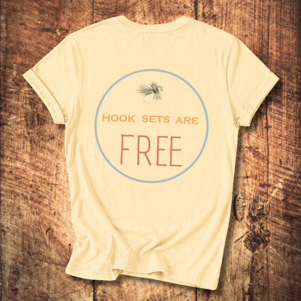 Hook Sets Are Free Fishing Back Print T-Shirt