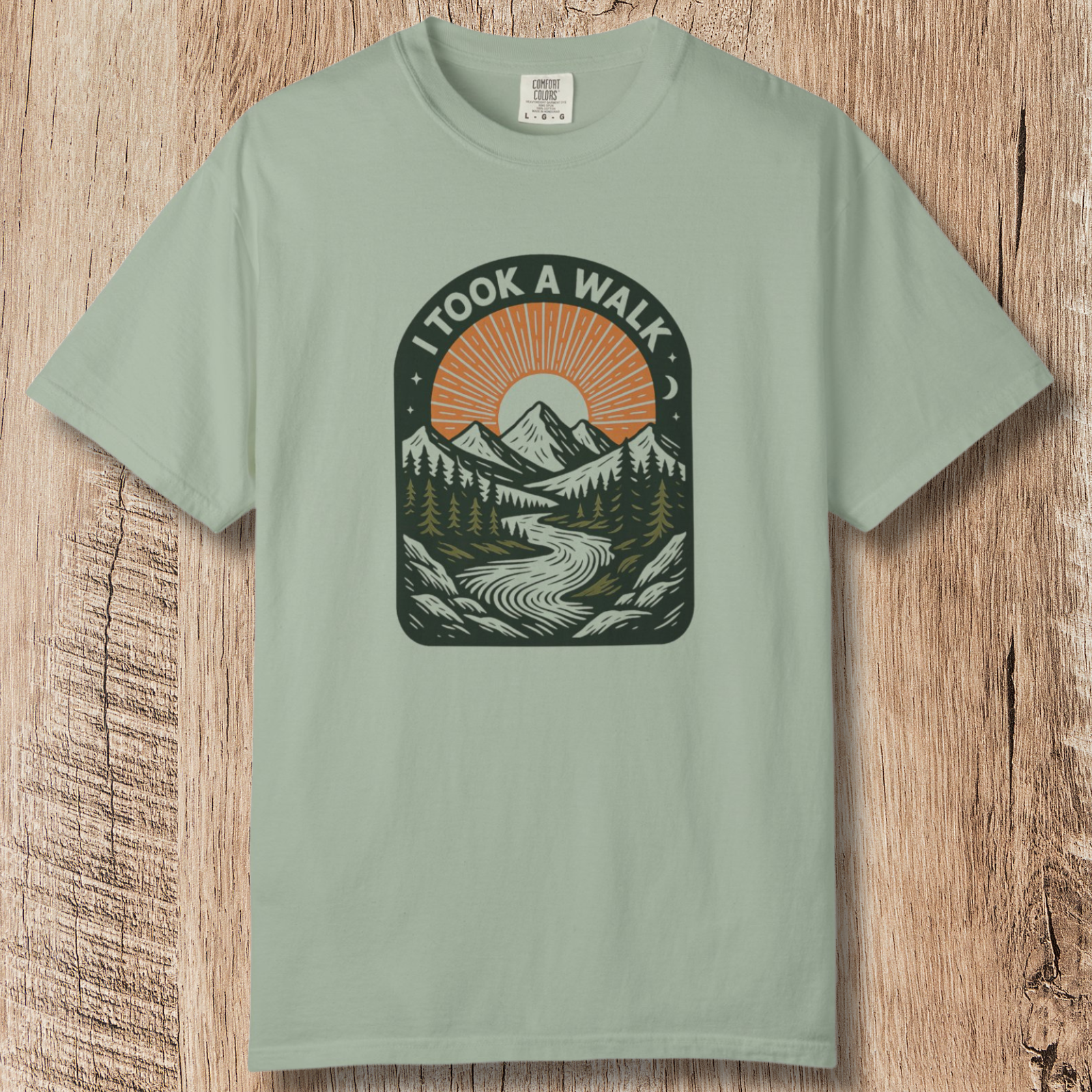 I Took a Walk T-Shirt — Vintage Mountain Scenic Tee