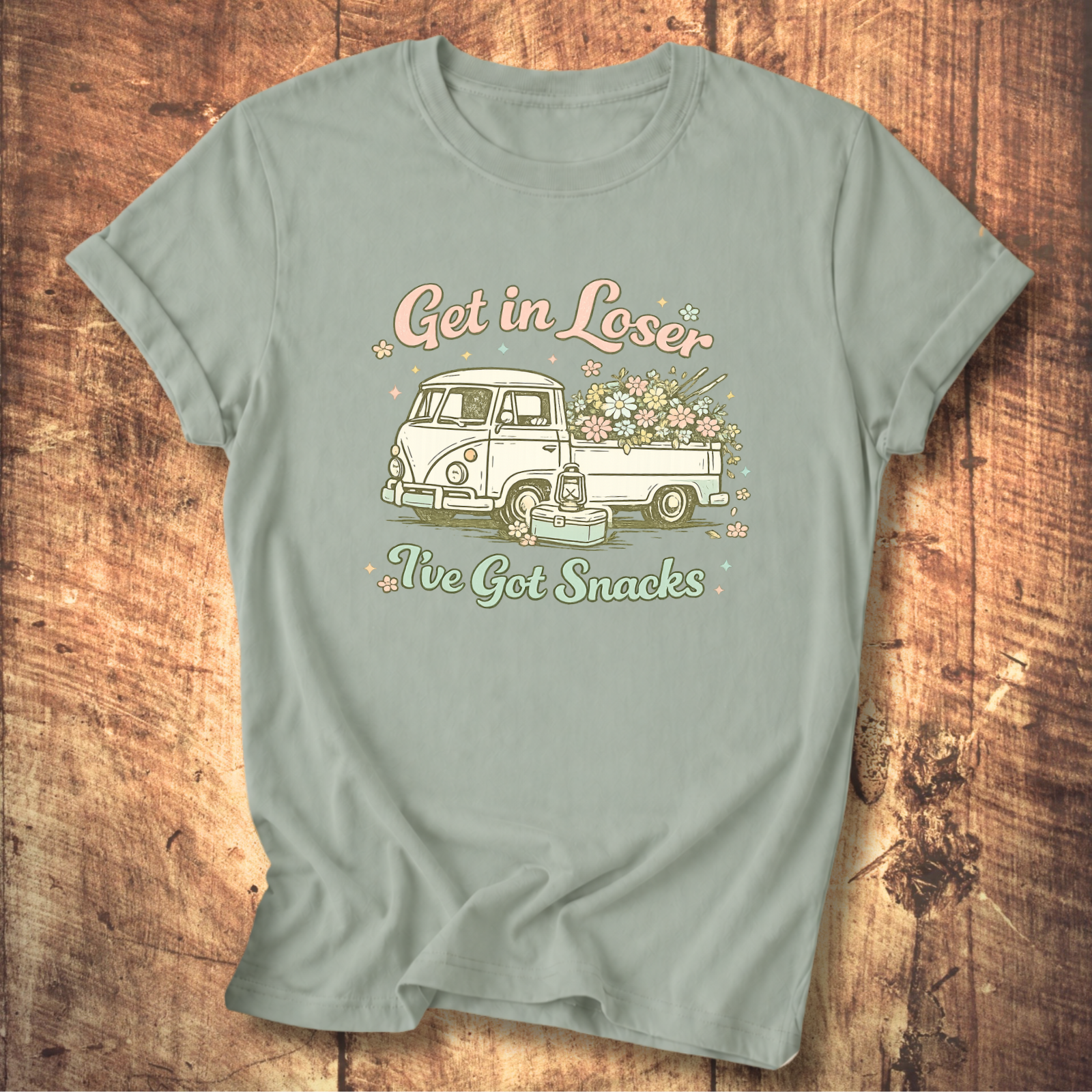 Retro Flower Truck Tee