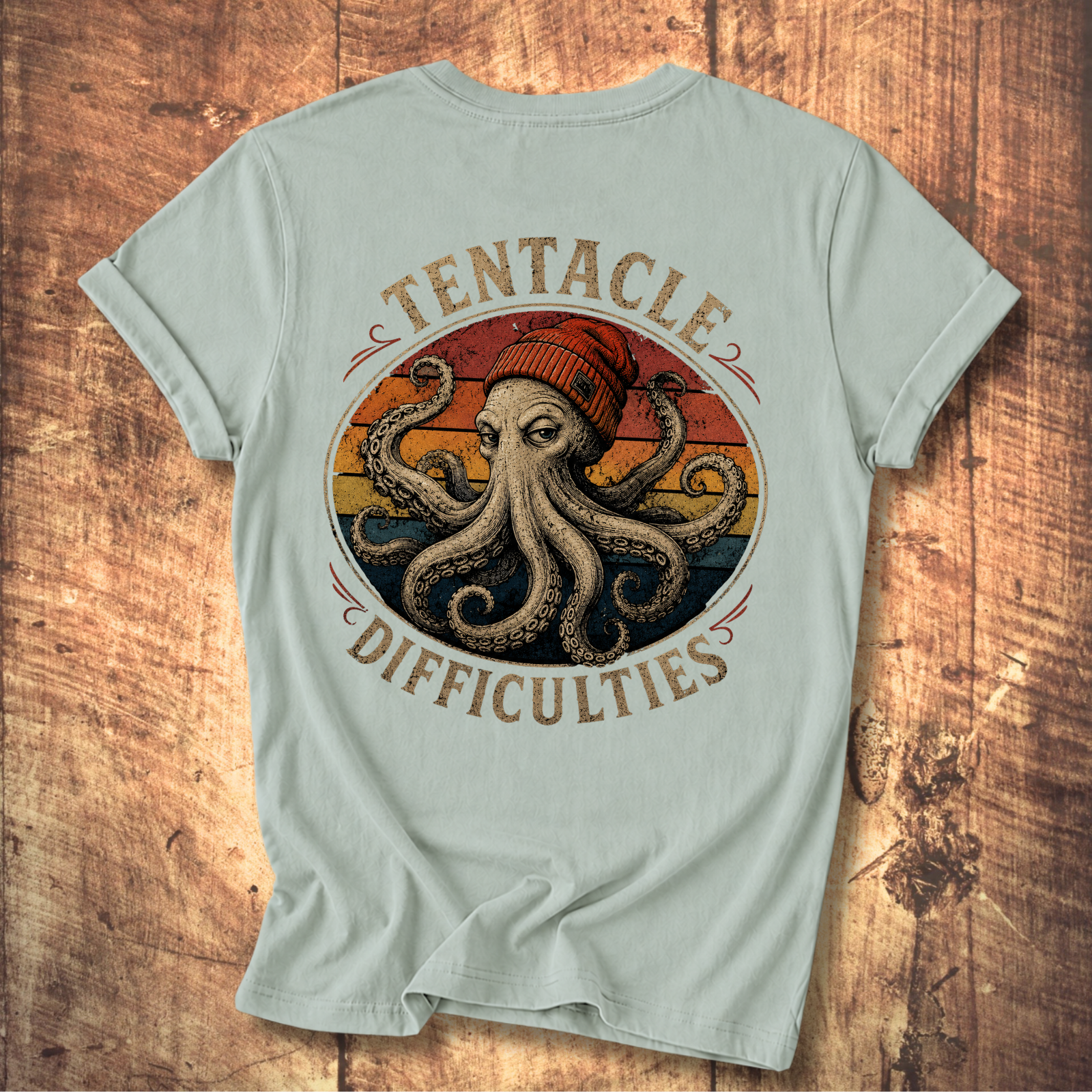 Tentacle Difficulties Back Print Tee