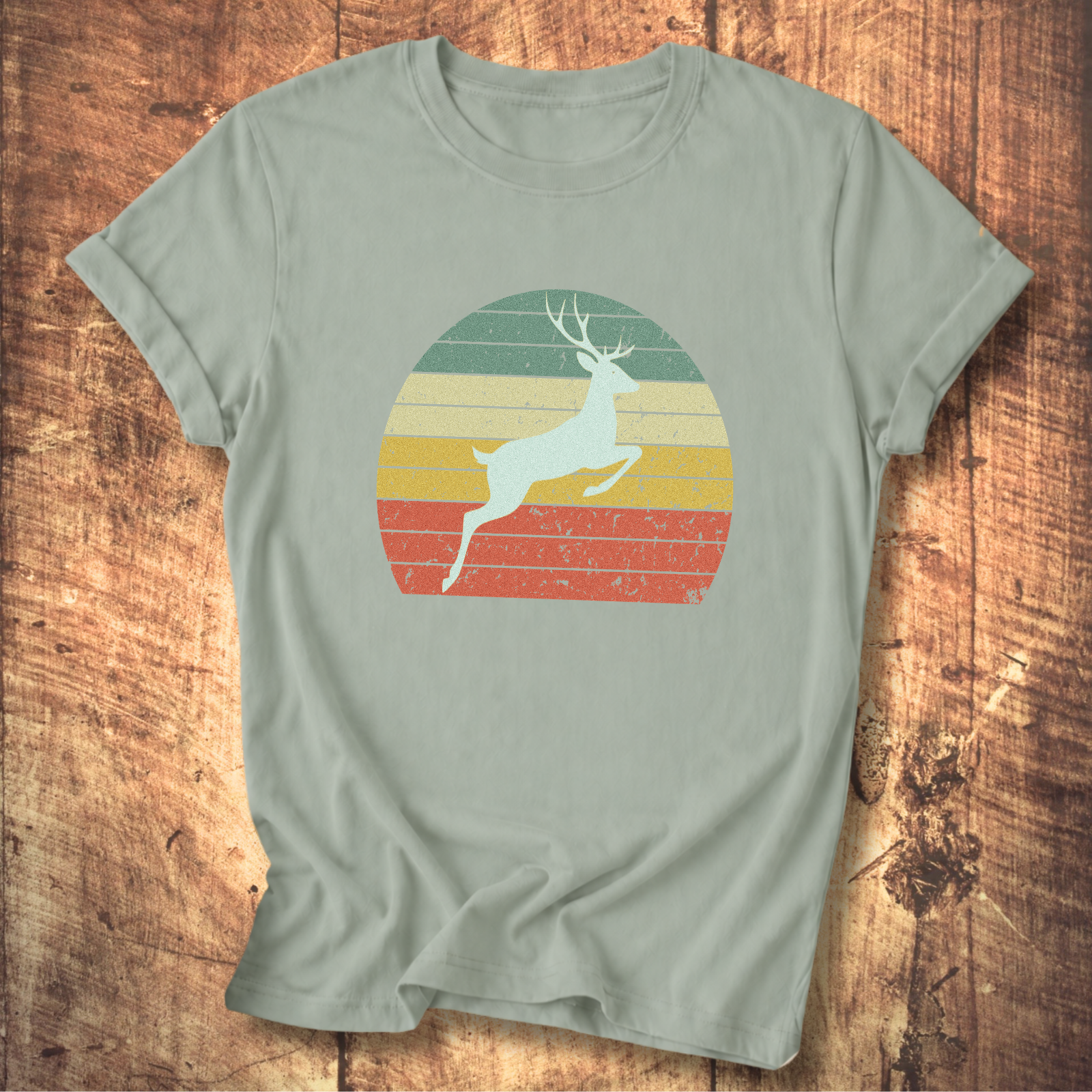 Vintage Sunset Deer T-Shirt