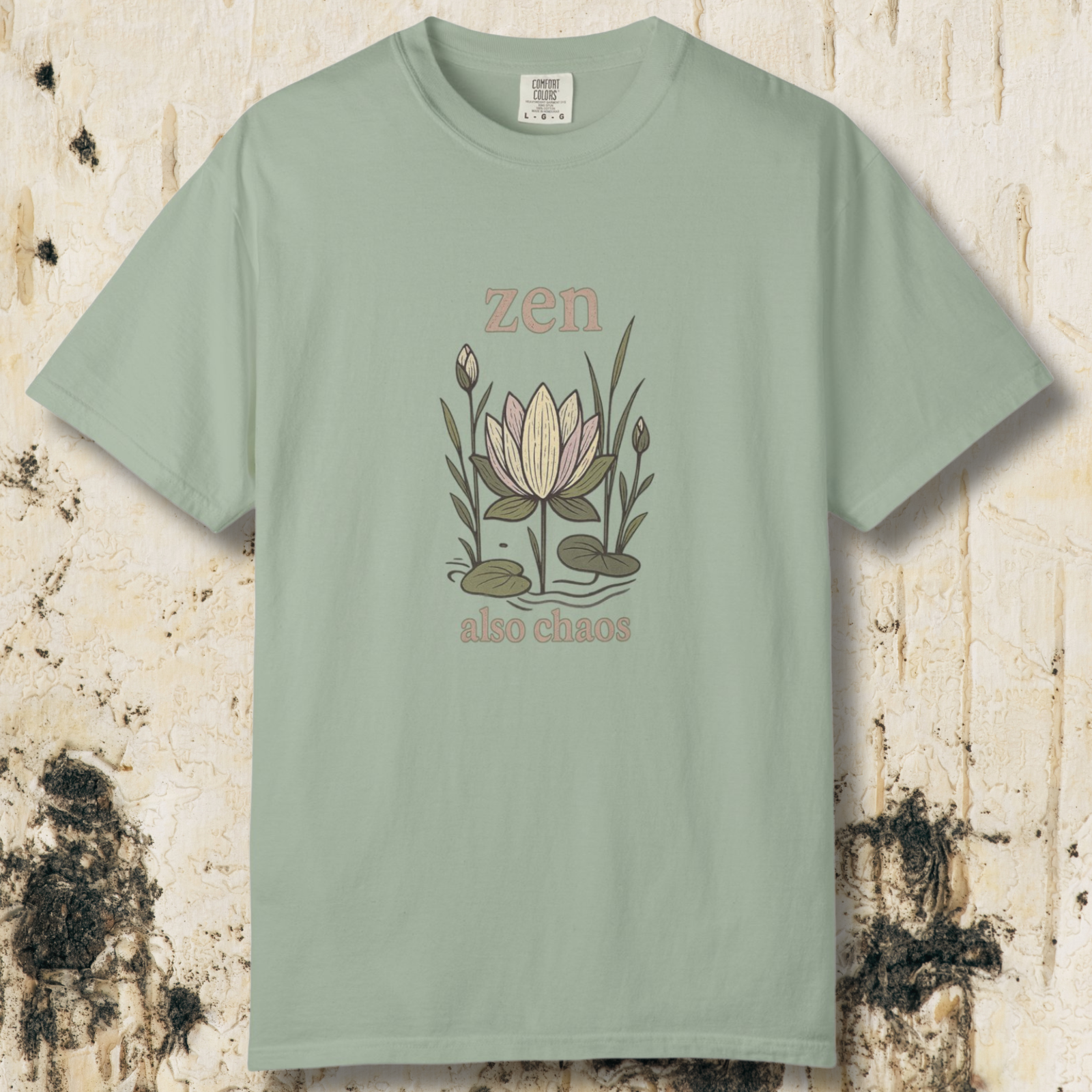 Zen & Chaos Lotus T-Shirt | Mindfulness Floral Tee