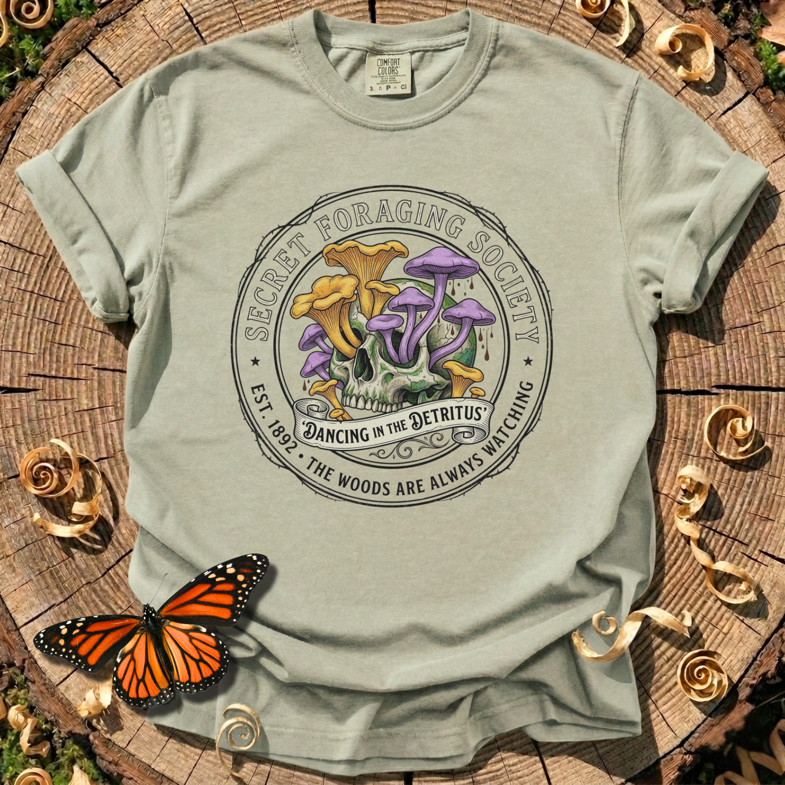 Technicolor Skull Foraging Society T-Shirt