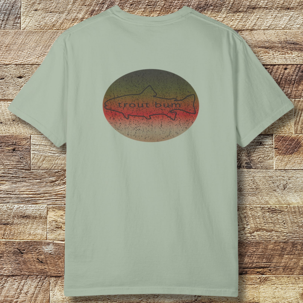 Trout Bum Back Print T‑Shirt — Vintage Fishing Graphic Tee