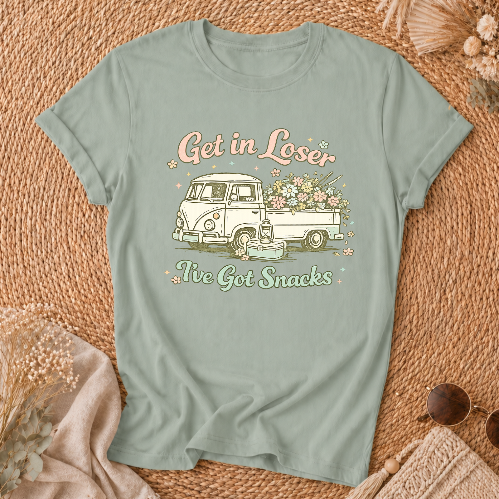 Retro Flower Truck Tee