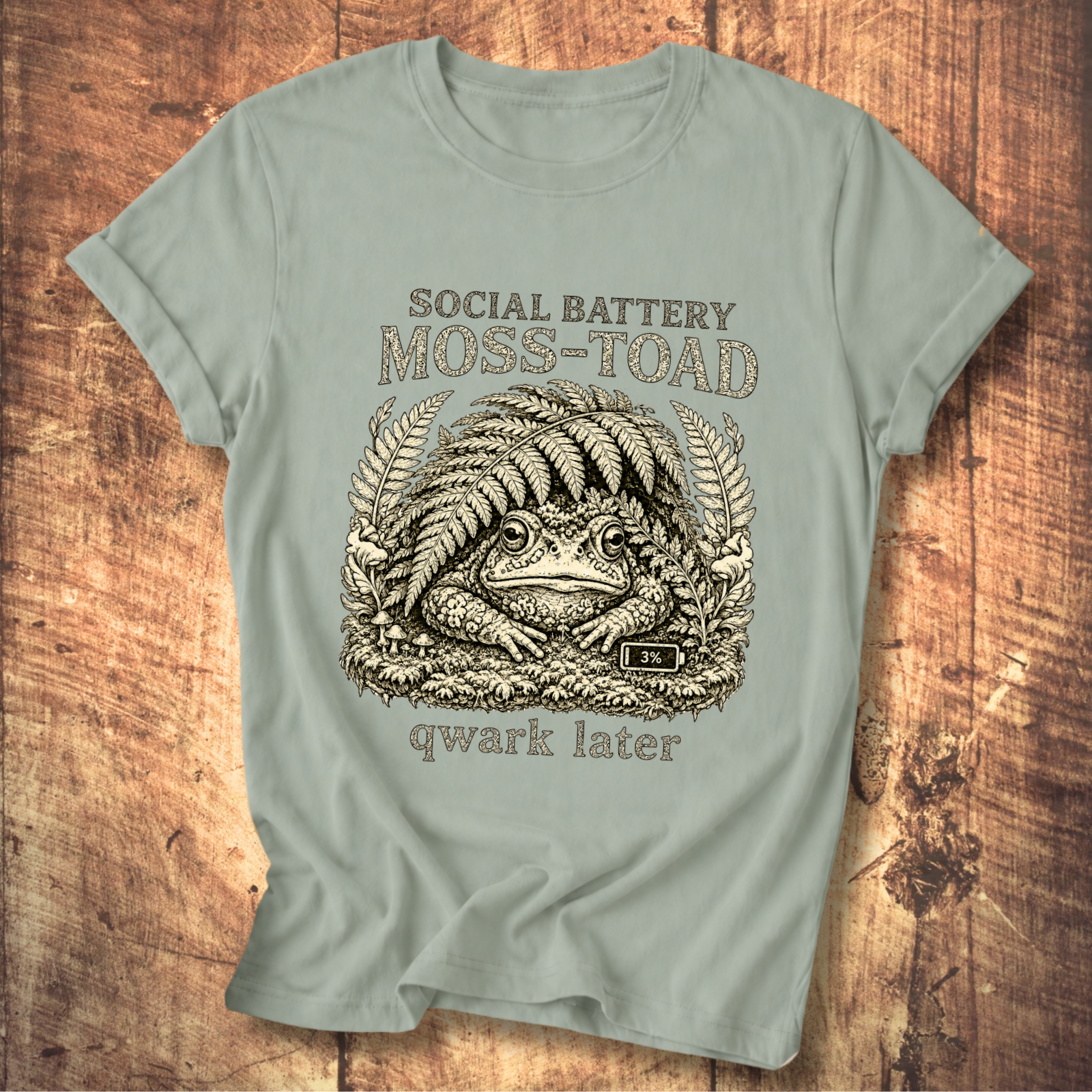 Social Battery Moss Toad Tee