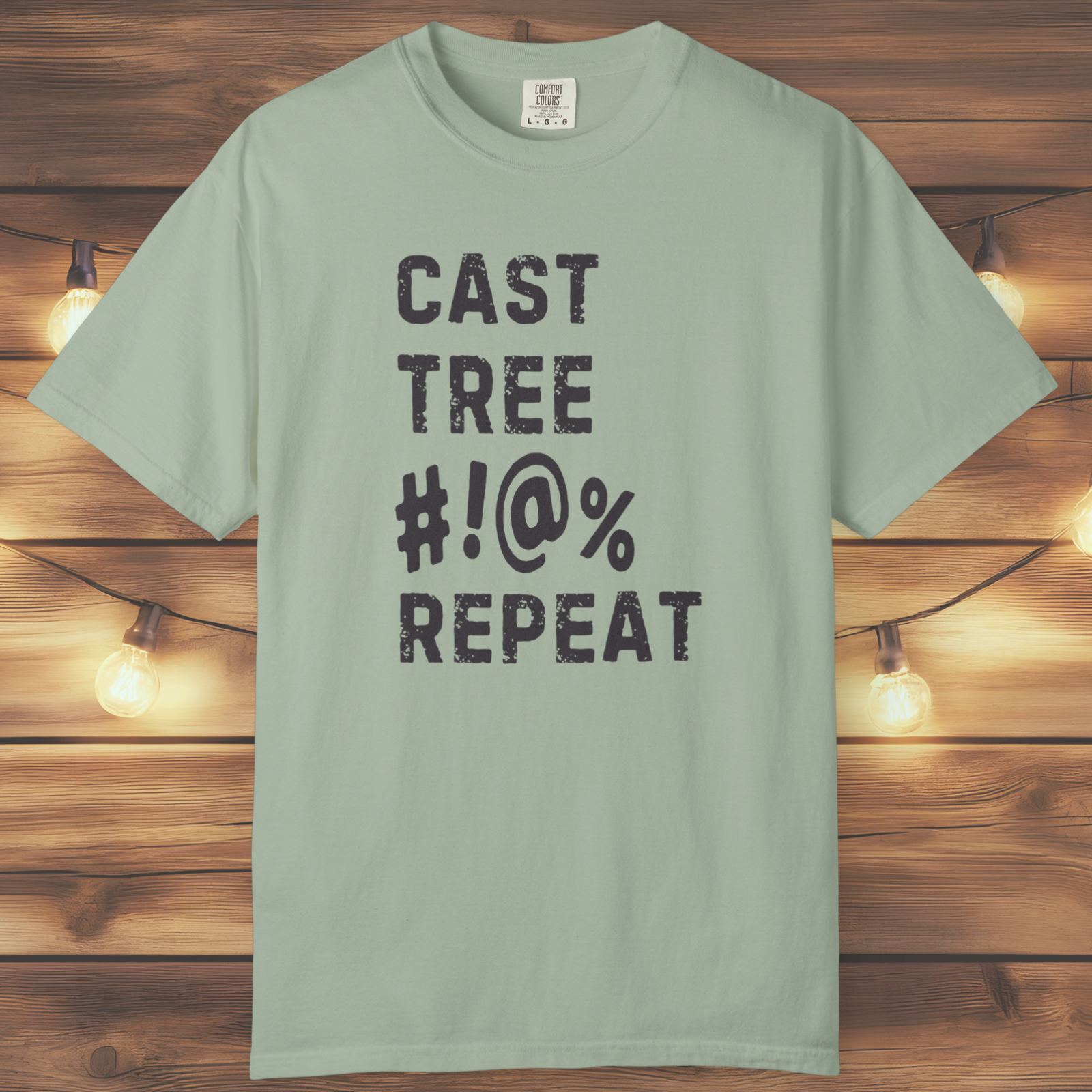 “Cast Tree #!@% Repeat” Funny Fly Fishing Tee