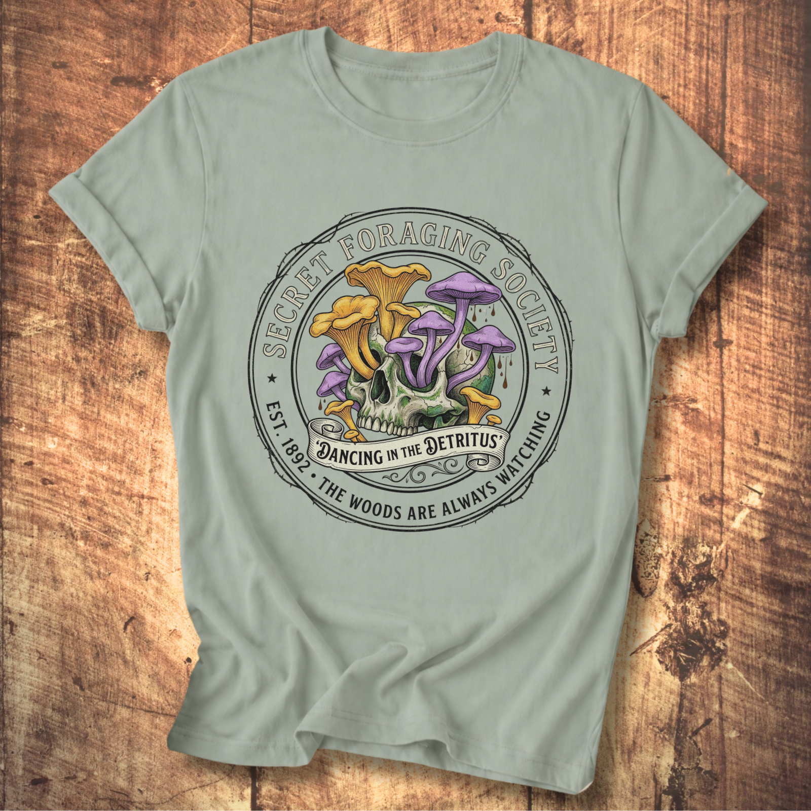 Technicolor Skull Foraging Society T-Shirt