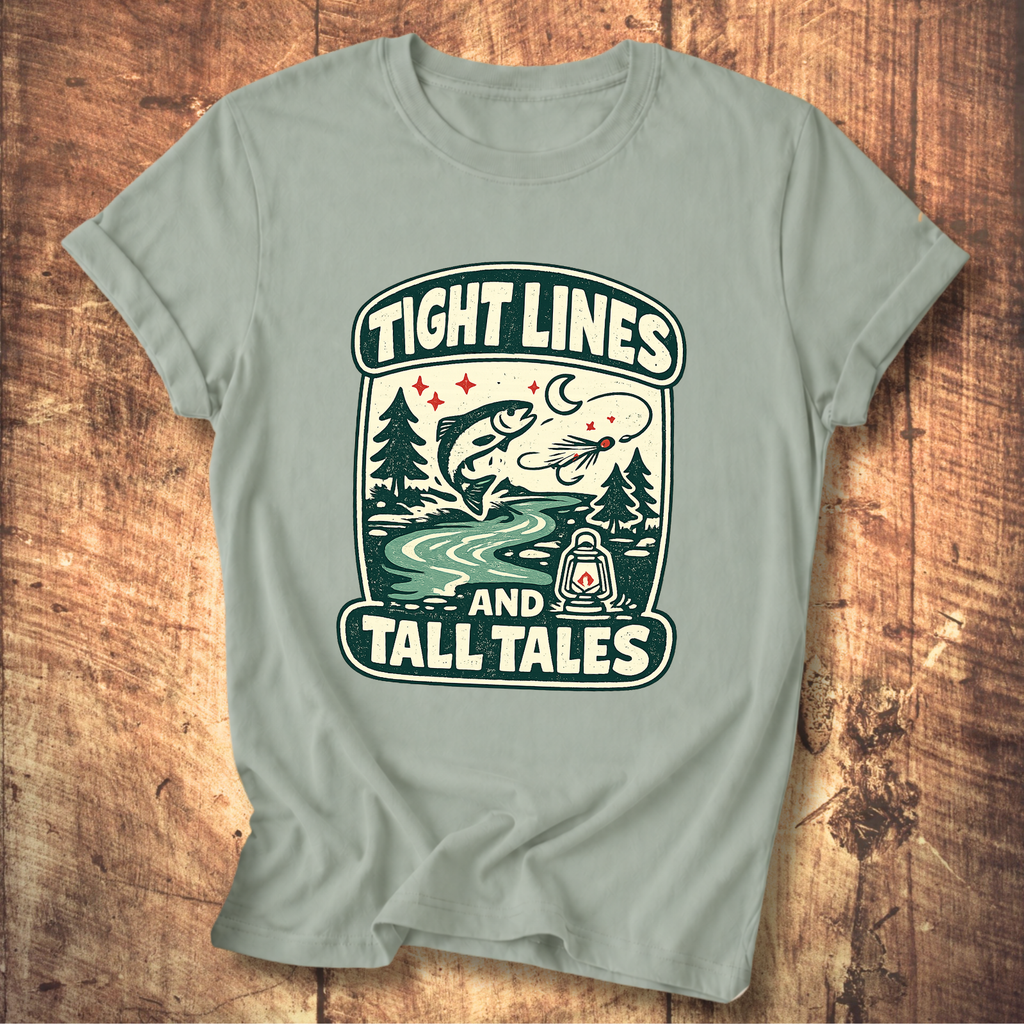 Tight Lines and Tall Tales Fishing T-Shirt