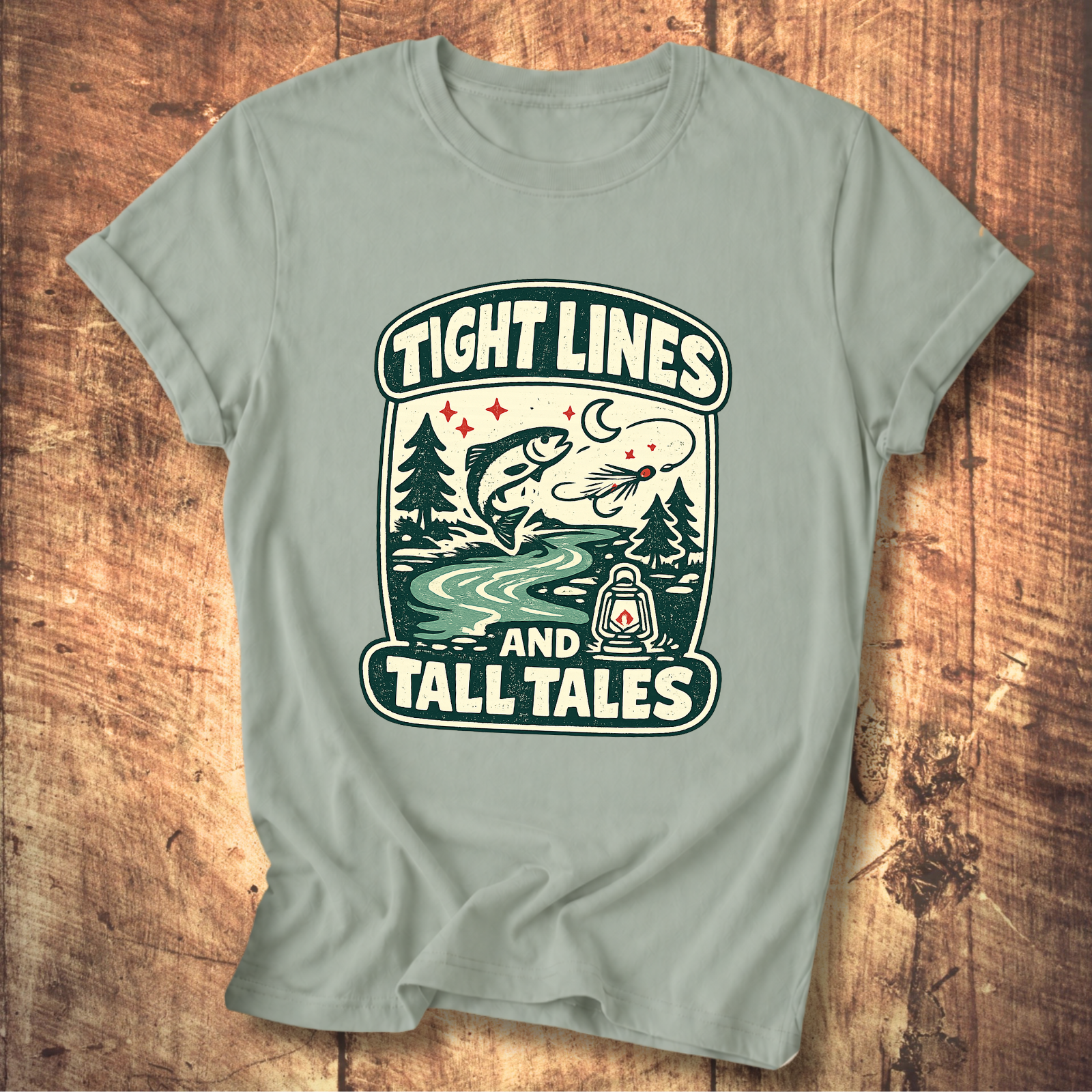 Tight Lines and Tall Tales Fishing T-Shirt