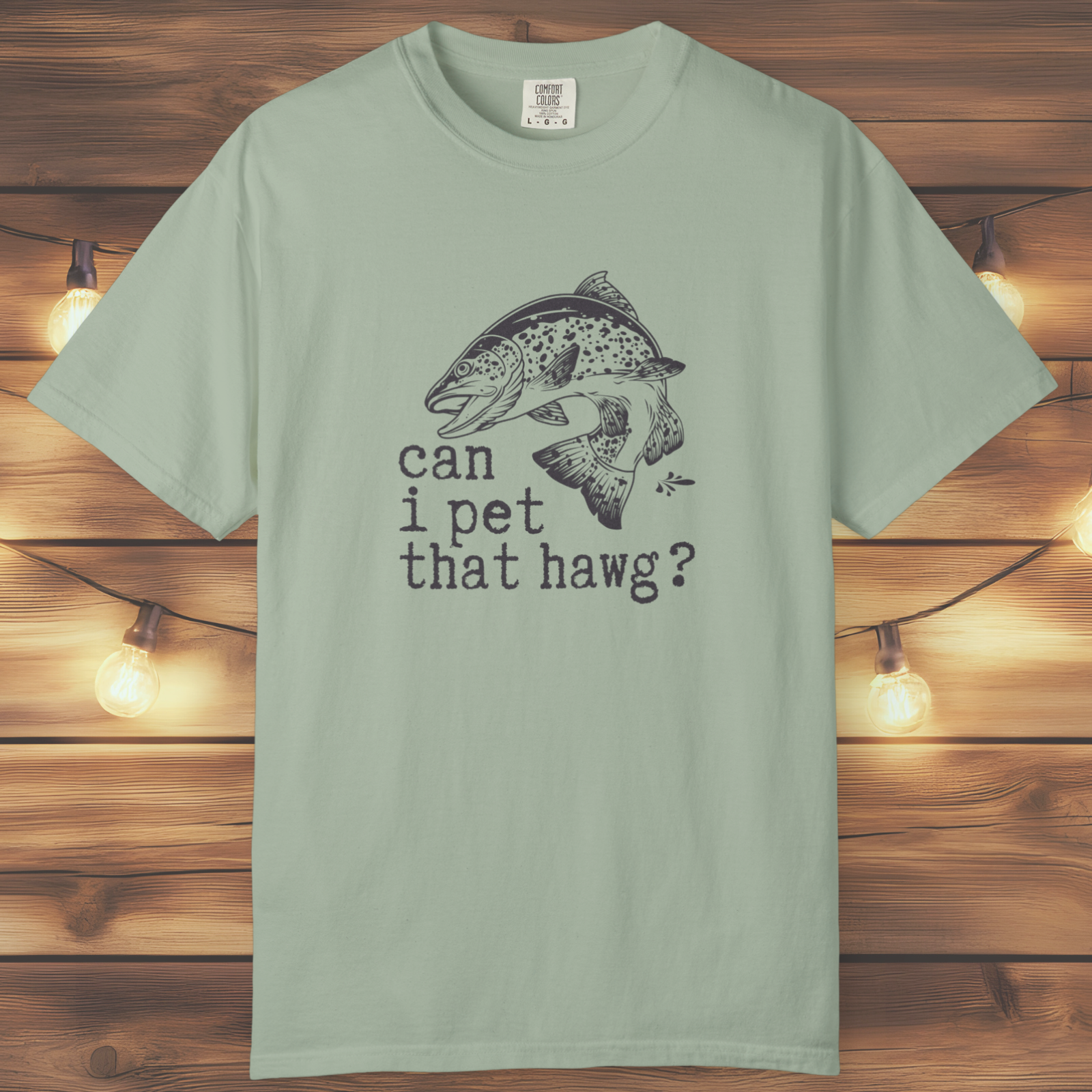 Can I Pet That Hawg? Trout Graphic T-Shirt