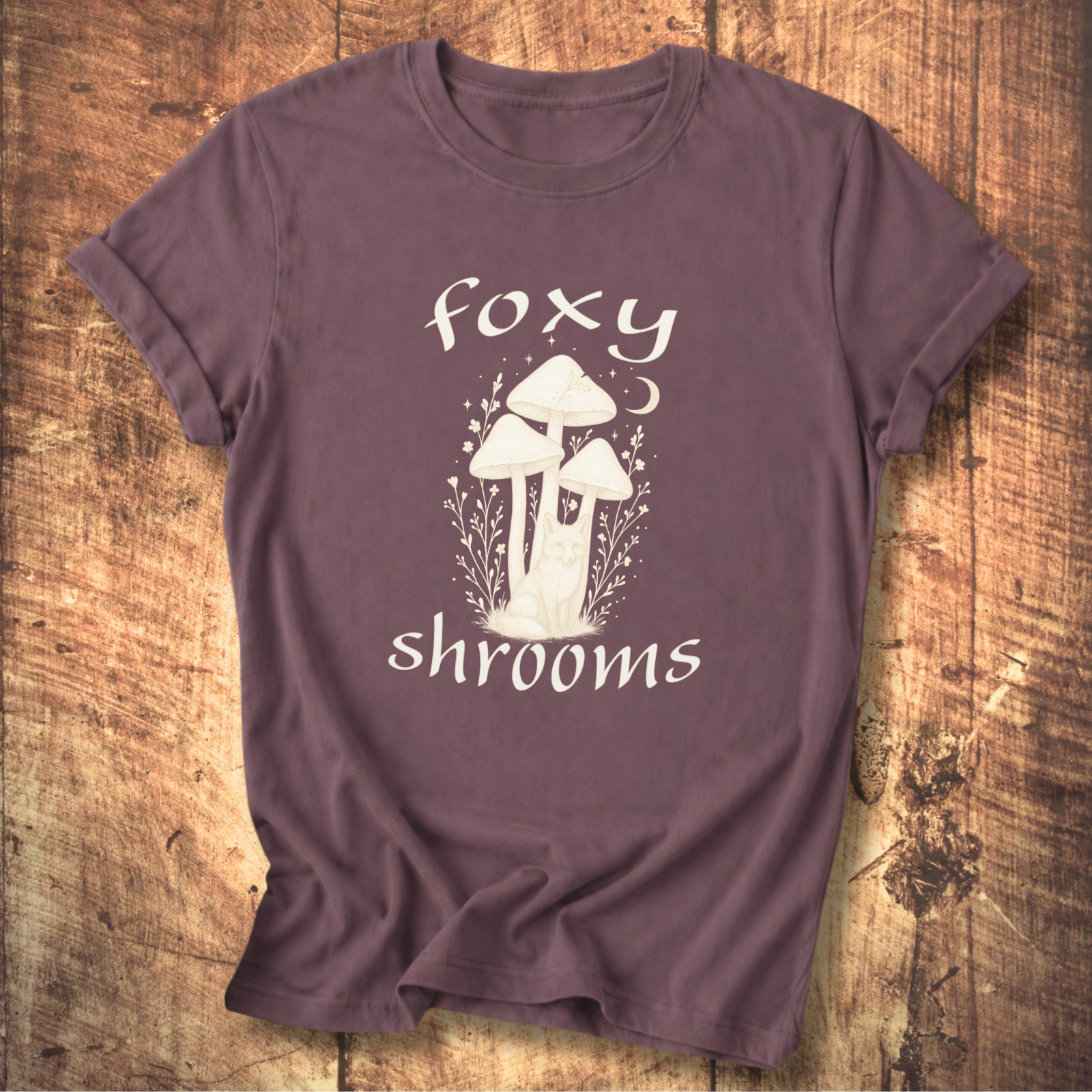 Foxy Shrooms Vintage Tattoo T-Shirt