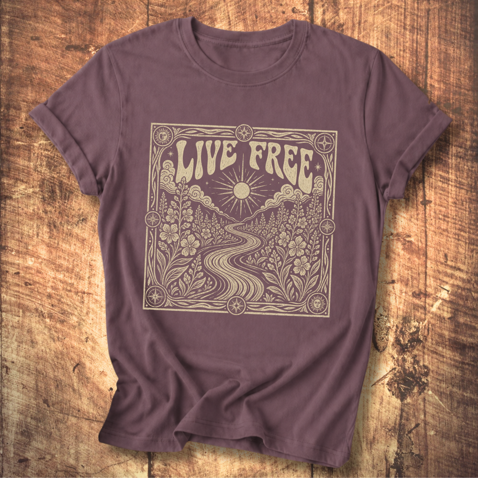 Fireweed Live Free Tee